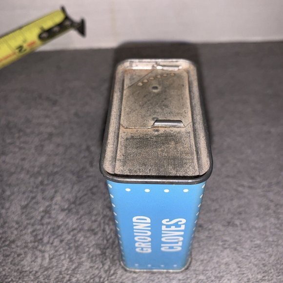 Vintage Finast Dainty Dot Cloves Spice Tin - First National Brand Massachusetts - Picture 4 of 5